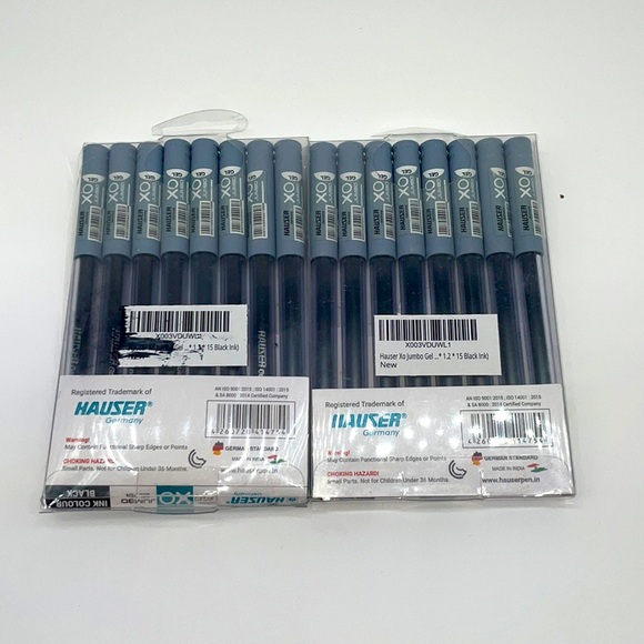 2 8 Piece Packs Jumbo Gel Pens 0.7 MM Black Ink Fine Point Smooth Writing - Picture 8 of 8